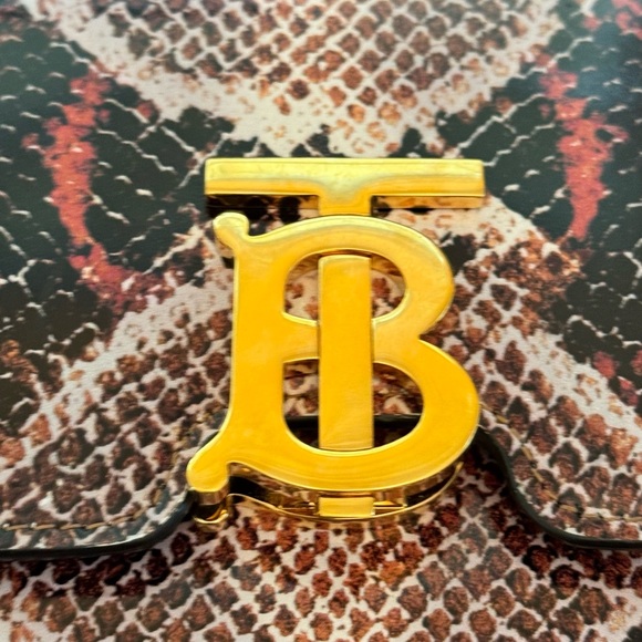 Burberry Python Print TB Flap Small Bag - Picture 6 of 8